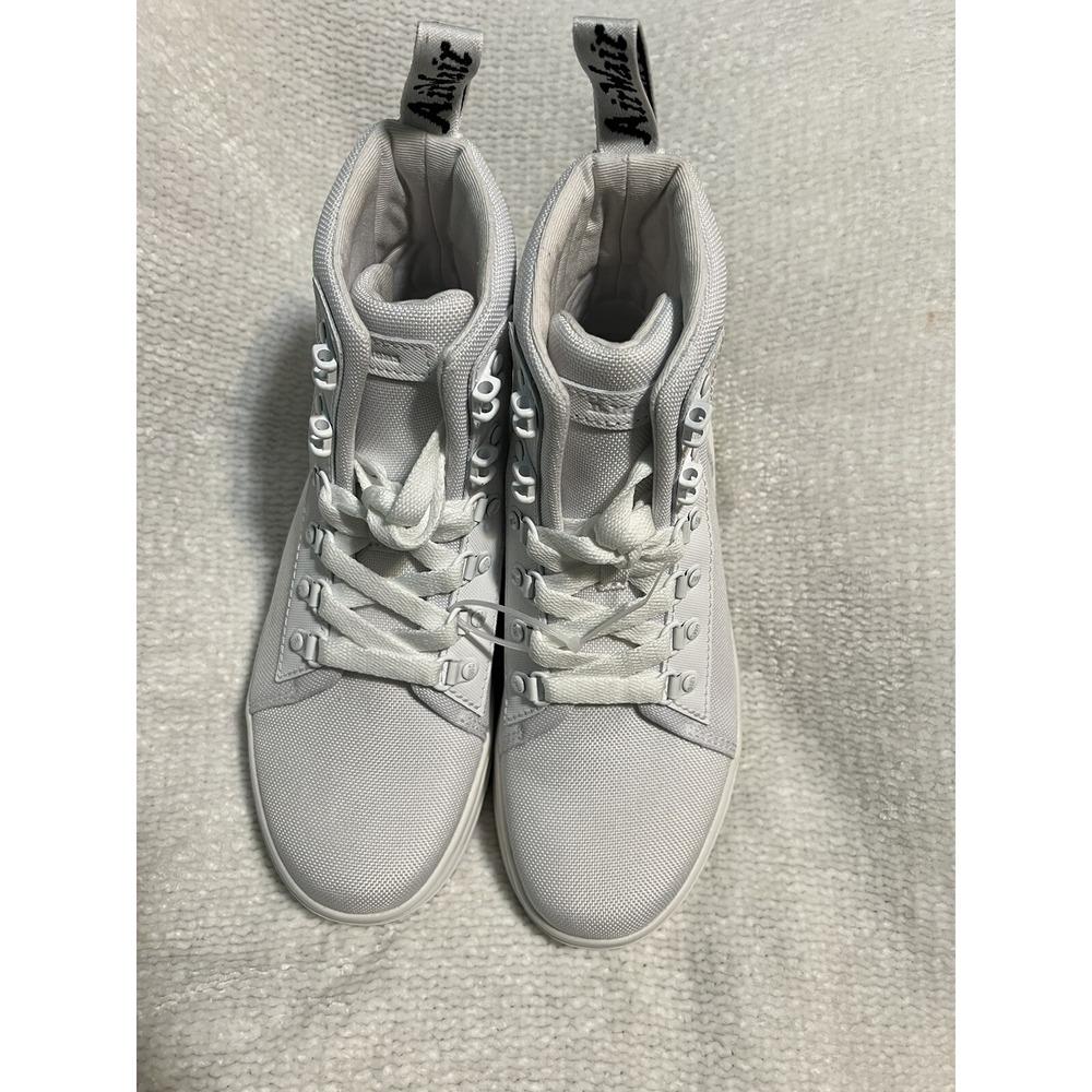 Dr. Martens Combs Women's Poly Boots Size 7 White Combat Boots HIgh Top New